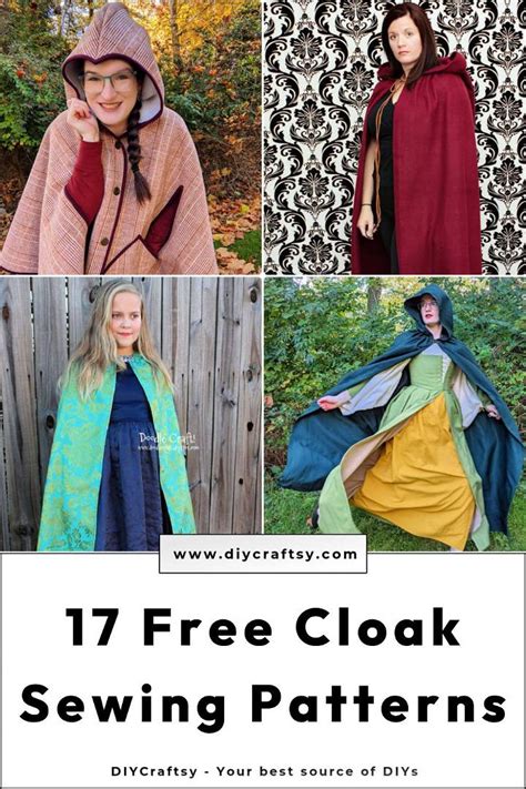 17 DIY Hooded Cloak Sewing Patterns (FREE Pattern)