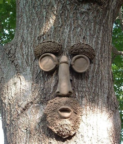 Tree Face | Tree faces, Garden art, Tree art