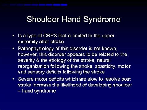 Post Stroke Pain Syndromes Susan Stickevers MD Residency