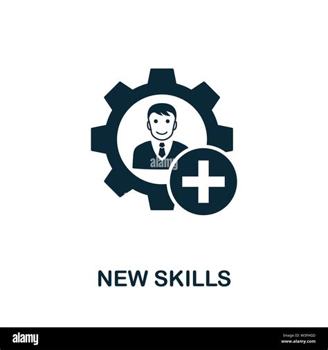 New Skills vector icon symbol. Creative sign from business management icons collection. Filled ...