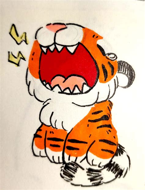 Yawning Tiger by Edimay on DeviantArt