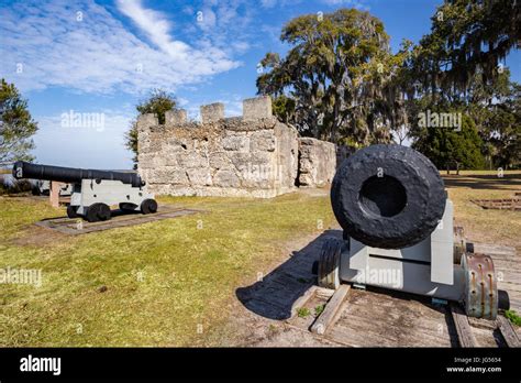 Cannon at Fort Frederica, St. Simons Island, Georgia Stock Photo - Alamy