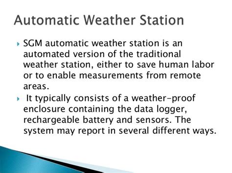 Automatic weather station