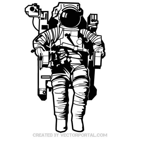 Astronaut Silhouette Vector at Vectorified.com | Collection of ...