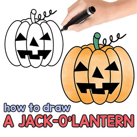 How to Draw a Jack O'Lantern - Easy Peasy and Fun