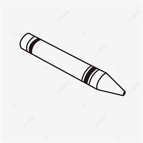 Black And White Crayon Clipart