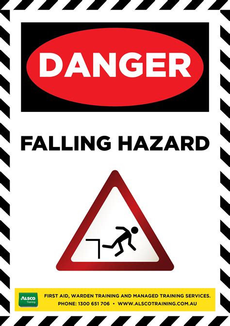 Danger-Sign-Posters-Falling-Hazard-A4 - Alsco Training