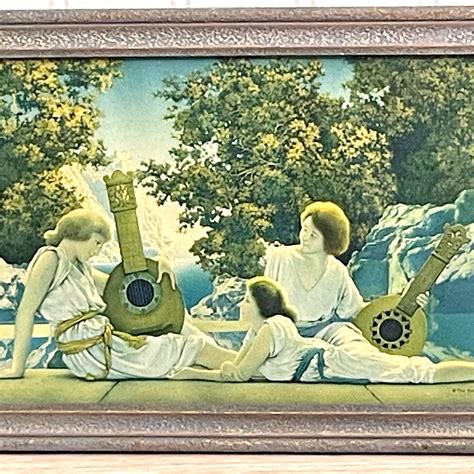 Maxfield Parrish Lute Players - 1920s framed accent art | NextStage Vintage