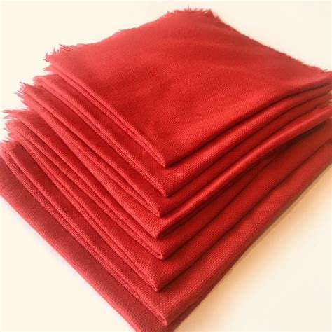 Lot Of 8 Red Cloth Napkins Luxury Fringed 17x17 #Unbranded | Napkins, Cloth napkins, Cloth ...