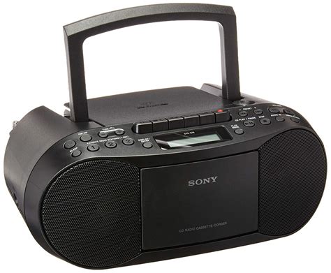 Sony CFDS70-BLK CD/MP3 Cassette Boombox Home Audio Radio, Black, with ...