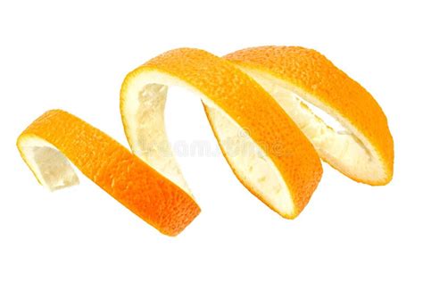 Fresh Orange Peel Isolated on White Background Stock Photo - Image of ...