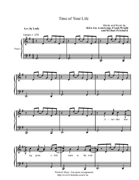 Green Day Good Riddance (Time Of Your Life) Sheet Music Downloads