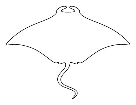 Printable Manta Ray Template