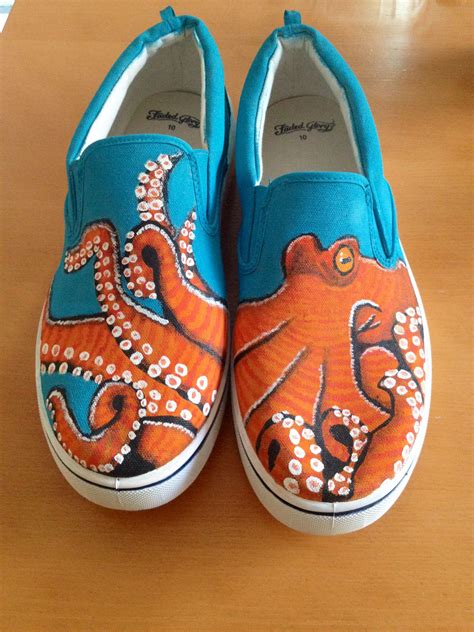 Octopus custom painted shoes size 10 men's | DIY | Pinterest ...