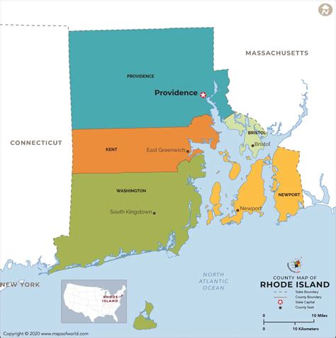 Rhode Island County Map | Rhode Island Counties