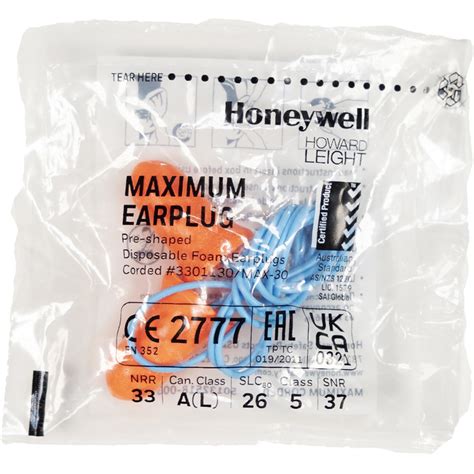 Howard Leight Max Corded Ear Plugs - Hearing Protection | Honeywell ...