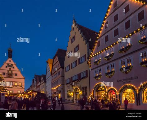 Reiterlesmarkt, Christmas Market in Rothenburg ob der Tauber, Franconia, Bavaria, Germany ...