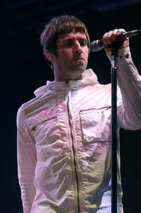 Oasis , the Singer Liam Gallagher during the Concert Editorial Stock ...