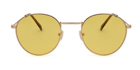 Alf Yellow Tinted Round Sunglasses S59A3740 @ ₹1800