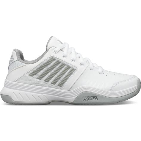 K-Swiss Womens Court Express HB Tennis Shoes - White/Silver - Tennisnuts.com