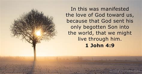 November 20, 2022 - Bible verse of the day (KJV) - 1 John 4:9 - DailyVerses.net