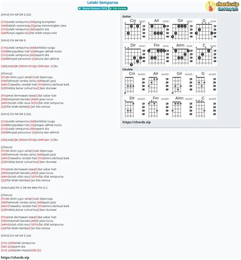 Hợp âm: Lelaki Sempurna - cảm âm, tab guitar, ukulele - lời bài hát ...