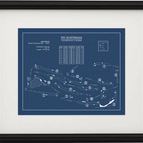 Golf Course Map Tpc Scottsdale - Etsy