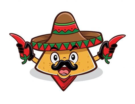 Premium Vector | Cute happy funny nachos. cartoon character illustration icon design.isolated