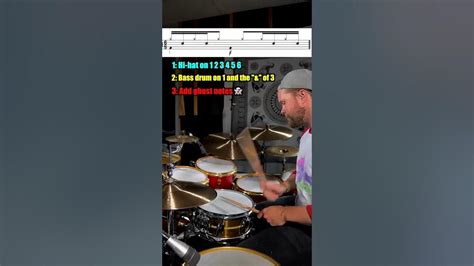 🤩 Simple drum lesson of 6/8 drum groove! | Drum Time Signatures - YouTube