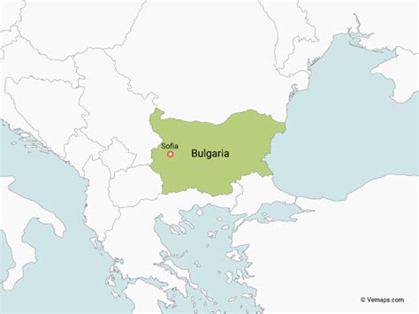 Map of Bulgaria with Neighbouring Countries | Free Vector Maps | Map ...