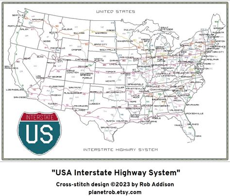 Us Interstate System Map Routes