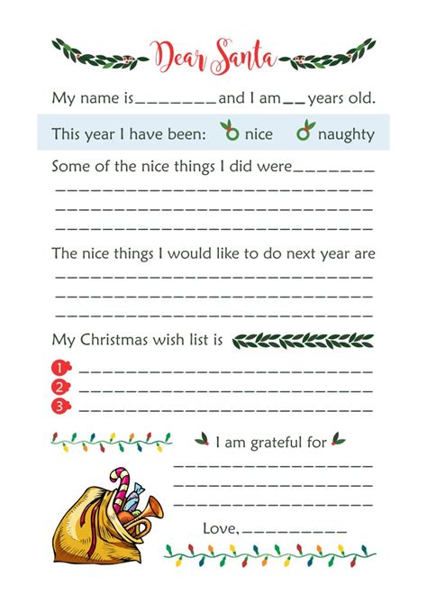 Cute Christmas Letter to Santa Writing Prompt - Thrifty Mommas Tips