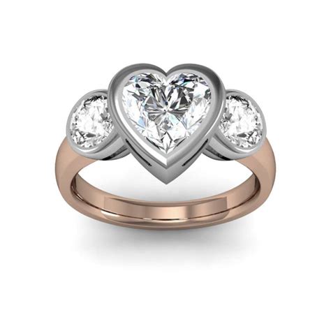 Rose Gold Heart Shape Engagement Rings | Diamond Mansion