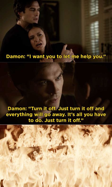 When Elena turned off her humanity after Jeremy died and burned her ...