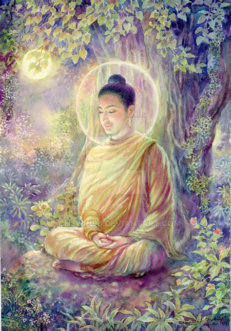 Buddha's Enlightenment Art & Collectibles Drawing & Illustration jan-takayama.com