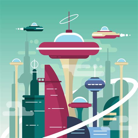 The City of Future 211561 Vector Art at Vecteezy