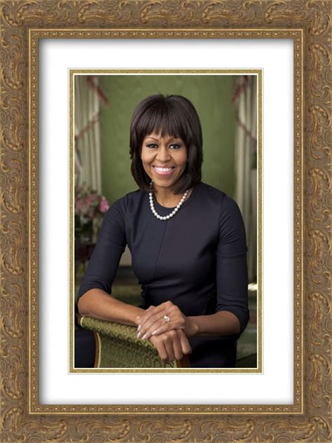 Official portrait of First Lady Michelle Obama in the Green Room of the ...