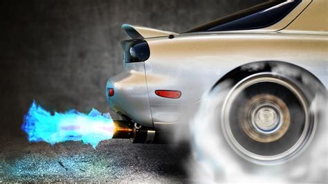 Car Exhaust Flames