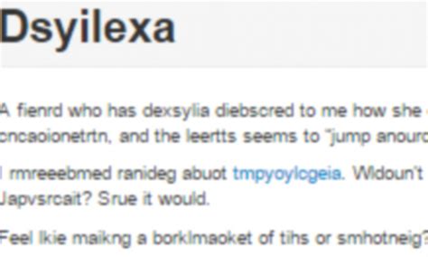 Dyslexia Simulation Worksheet — db-excel.com