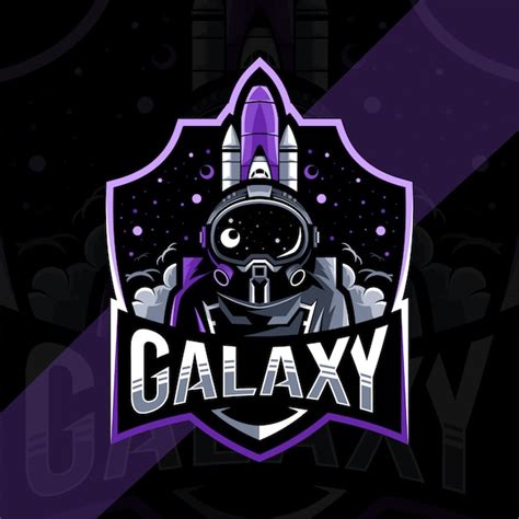 Premium Vector | Galaxy mascot logo esport template design