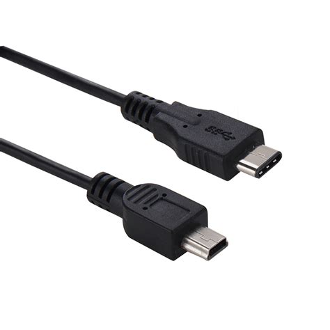 Mini USB Type-B to USB Type-C Male Charging Cable (1m)