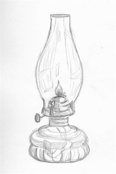 Drawing Of Bible Oil Lamp Sketch Coloring Page