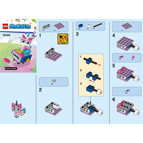 LEGO Unikitty Roller Coaster Wagon Set 30406 Instructions | Brick Owl ...