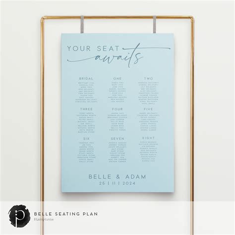 Belle - Seating Plan Chart – Paper & Ink Studio