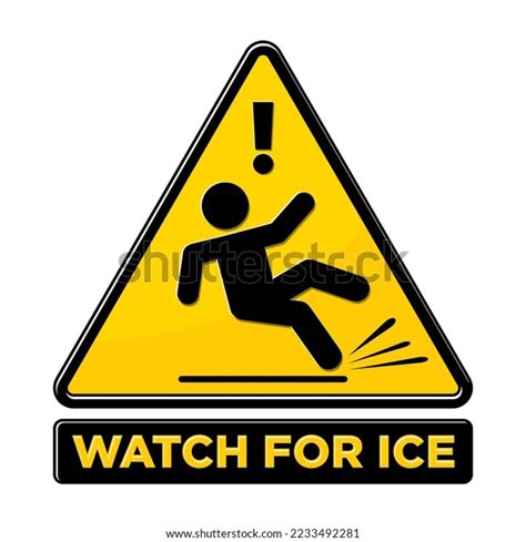 Slippery Ice Warning Sign Slip Danger Stock Vector (Royalty Free) 2233492281 | Shutterstock