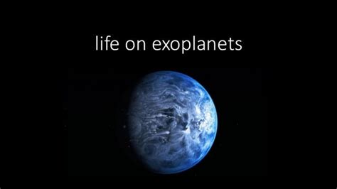 Life on exoplanets