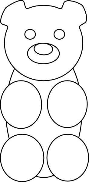 Gummy Bear Outline Clip Art at Clker.com - vector clip art online, royalty free & public domain