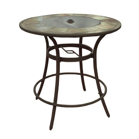 Allen + roth Safford 40-in W x 40-in L Round Bar Table at Lowes.com