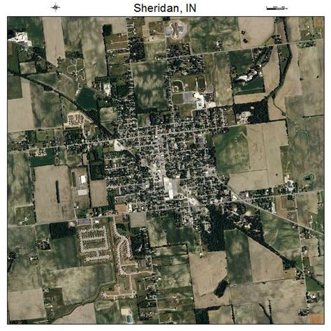 Aerial Photography Map of Sheridan, IN Indiana