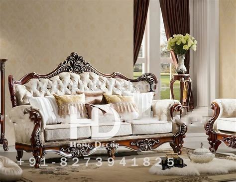 White & Brown Antique Sofa Set, For Home, Size: Traditional at Rs 65000 ...